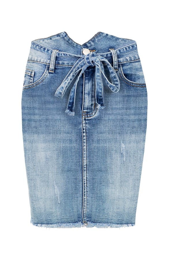 Spijkerrok Met Strik Dames – shoparchief, foto 1