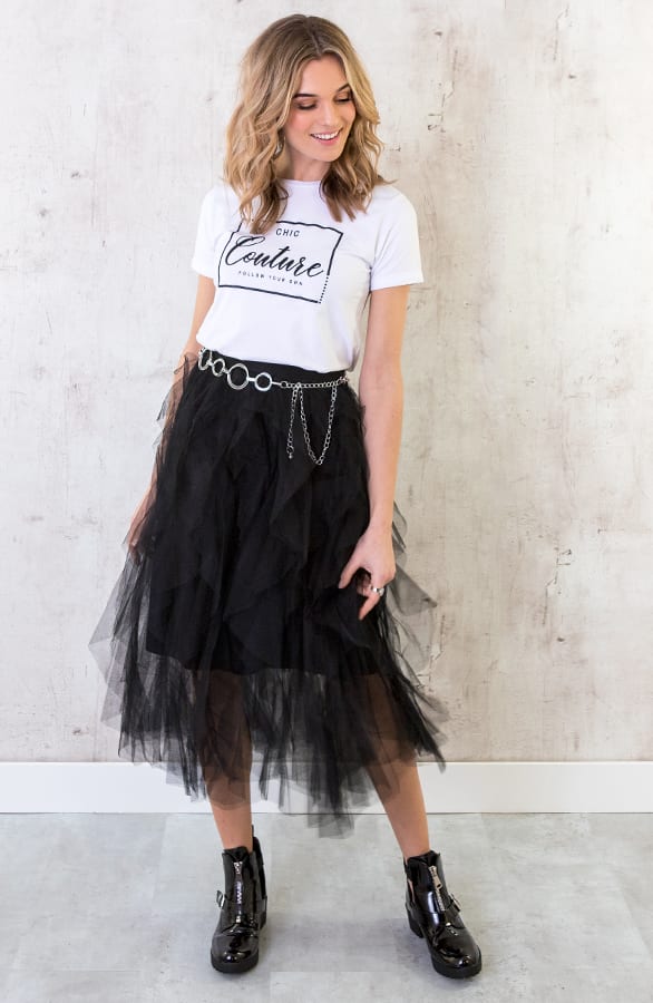 Tule Luxury Rok Zwart – shoparchief, foto 4