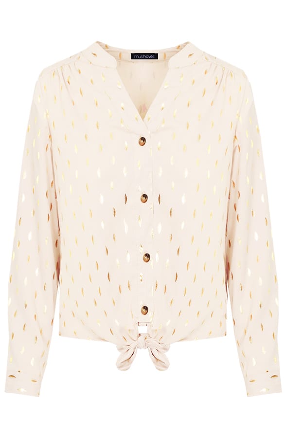 Veren Strik Blouse Creme – shoparchief, foto 1