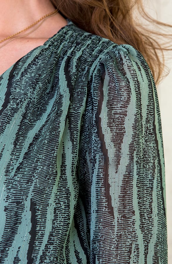 Zebra Laagjes Jurk Turquoise – shoparchief, foto 4