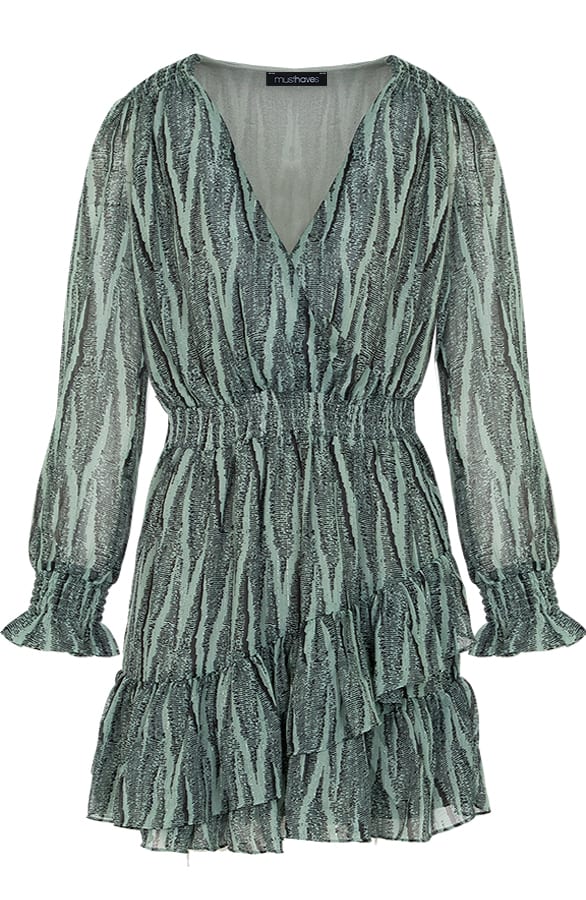 Zebra Laagjes Jurk Turquoise – shoparchief, foto 5