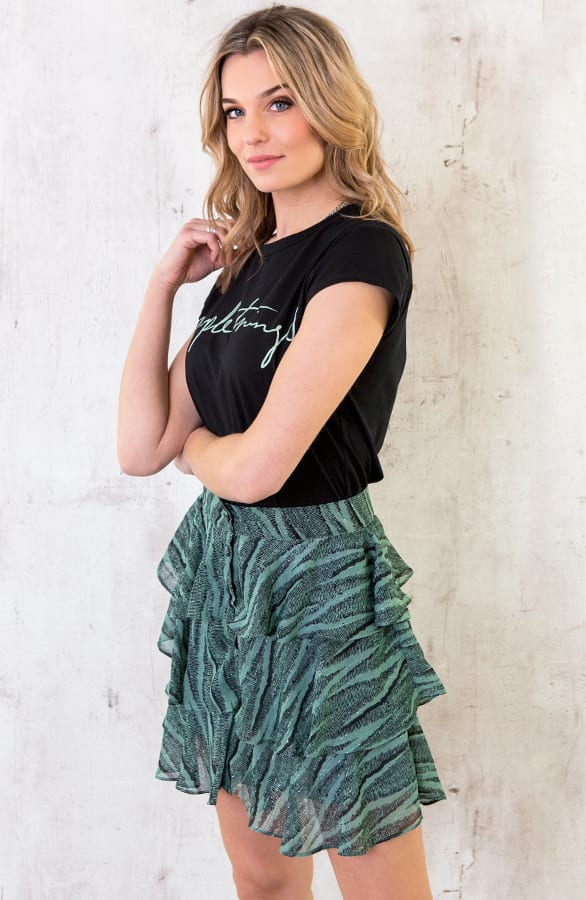 Zebra Laagjes Rok Turquoise – shoparchief, foto 2