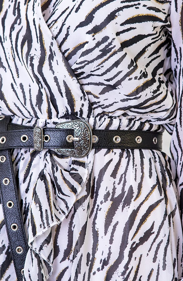 Zebra Overslag Jurk Wit – shoparchief, foto 5