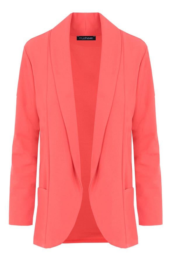 Basic Blazer Koraalrood – shoparchief, foto 1