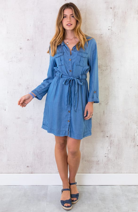 Denim Spijkerjurk Dames – shoparchief, foto 4