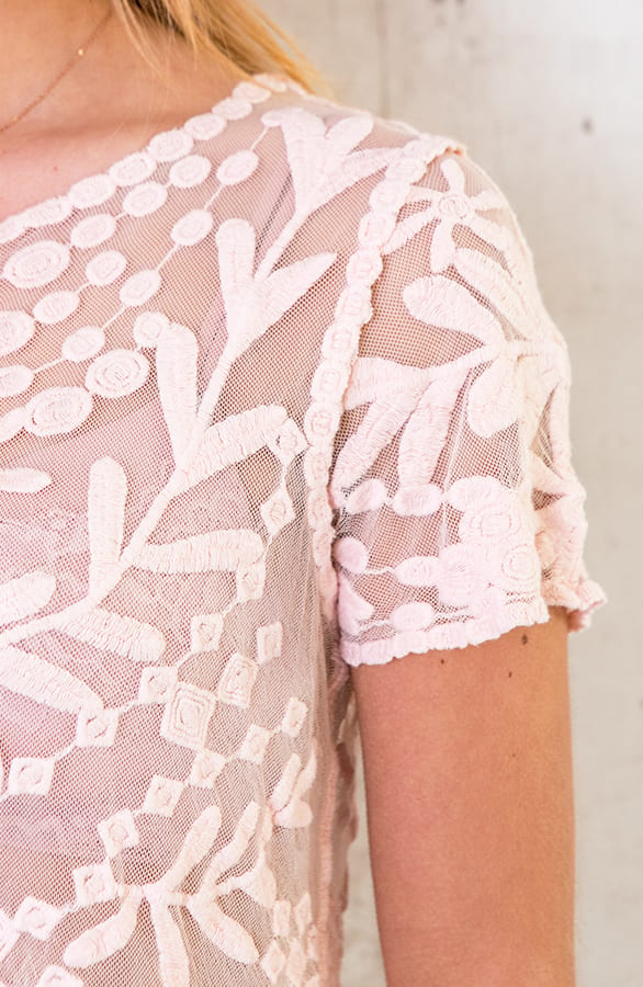 Kanten Bloemen Top Roze – shoparchief, foto 4