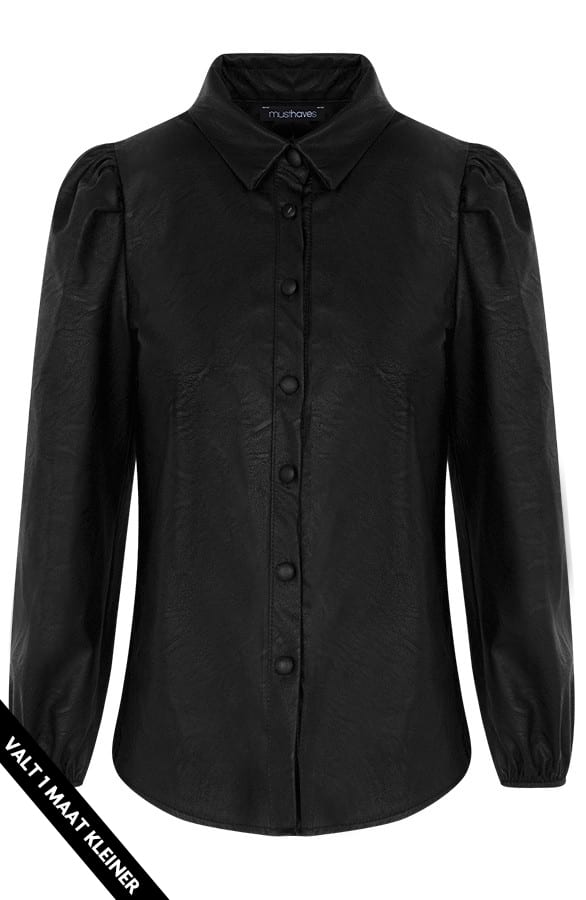 Leren Blouse Zwart – shoparchief, foto 6