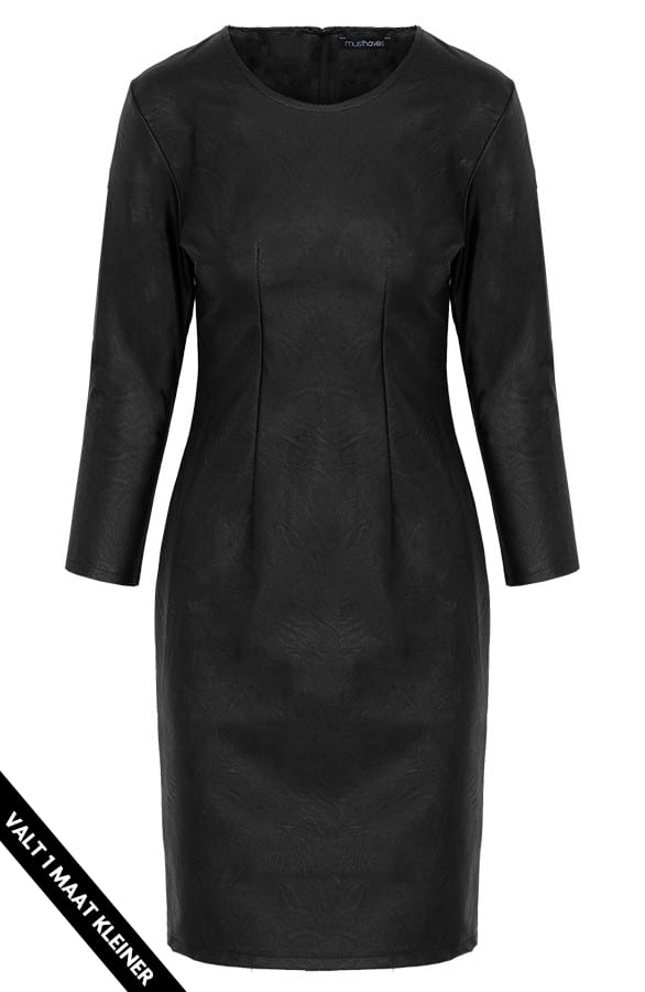 Leren Jurk Dames Zwart – shoparchief, foto 1