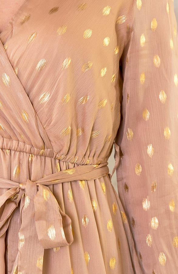 Maxi Jurk Deluxe Camel – shoparchief, foto 4