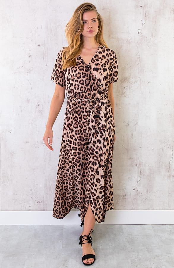 Maxi Jurk Leopard Bruin – shoparchief, foto 3