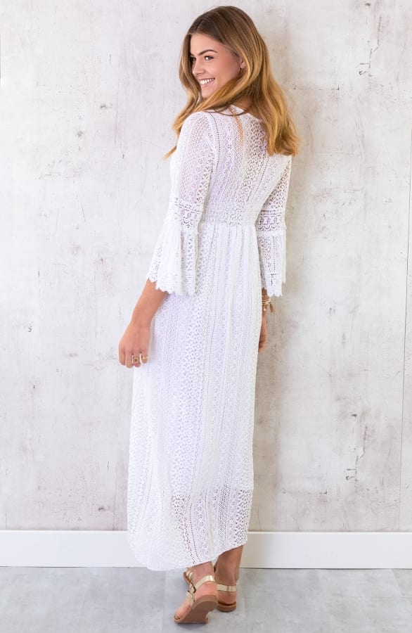 Maxi Kanten Jurk Wit – shoparchief, foto 3