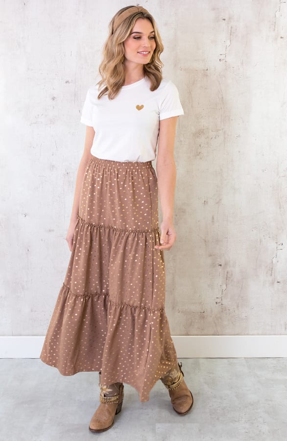 Maxi Rok Deluxe Taupe – shoparchief, foto 2
