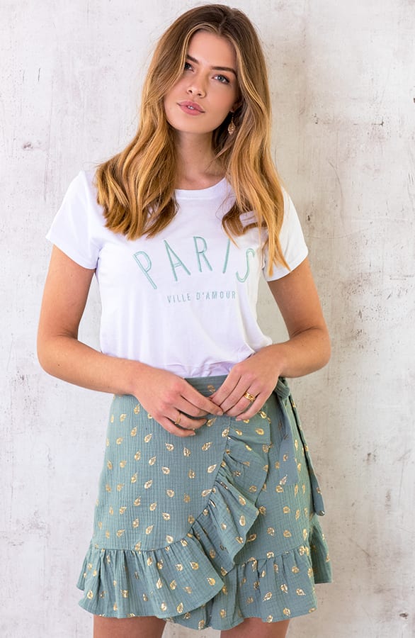 Overslag Leaves Rok Mint – shoparchief, foto 1