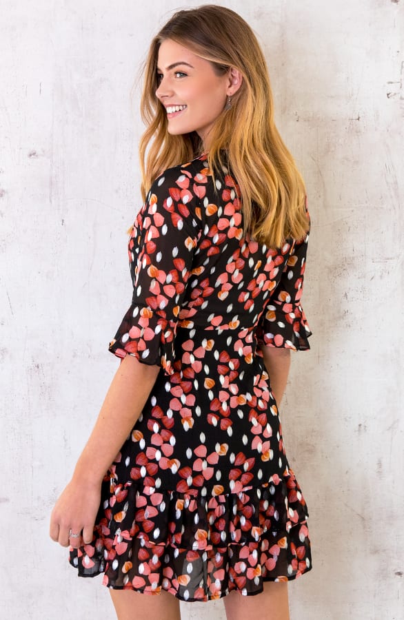 Overslag Ruches Jurk Dames – shoparchief, foto 5