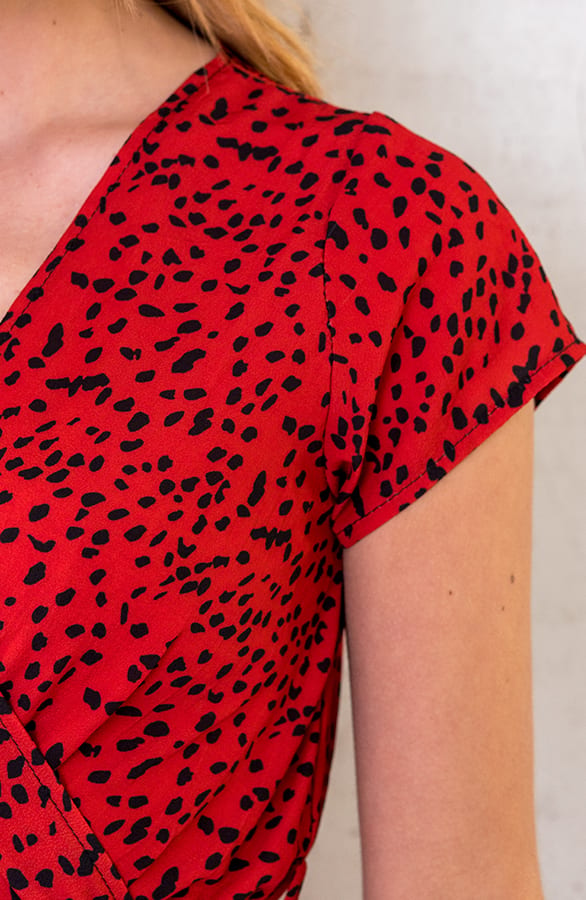Cheetah Jurk Rood – shoparchief, foto 3