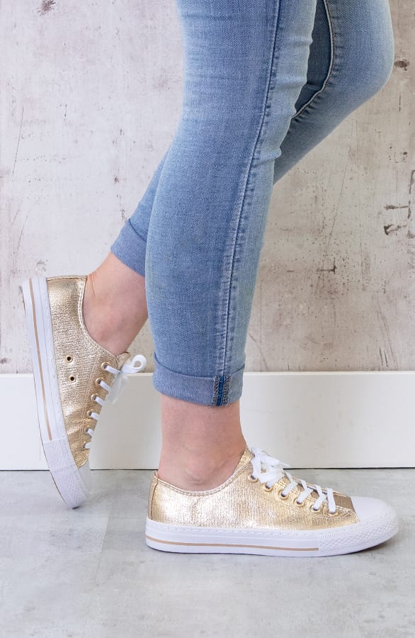 Sneakers Dames Goud – shoparchief, foto 4