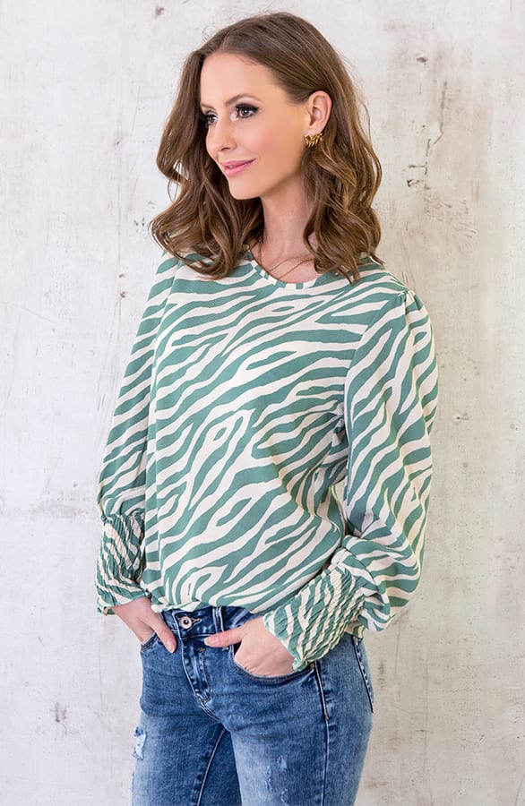 Zebra Blouse Mint – shoparchief, foto 5