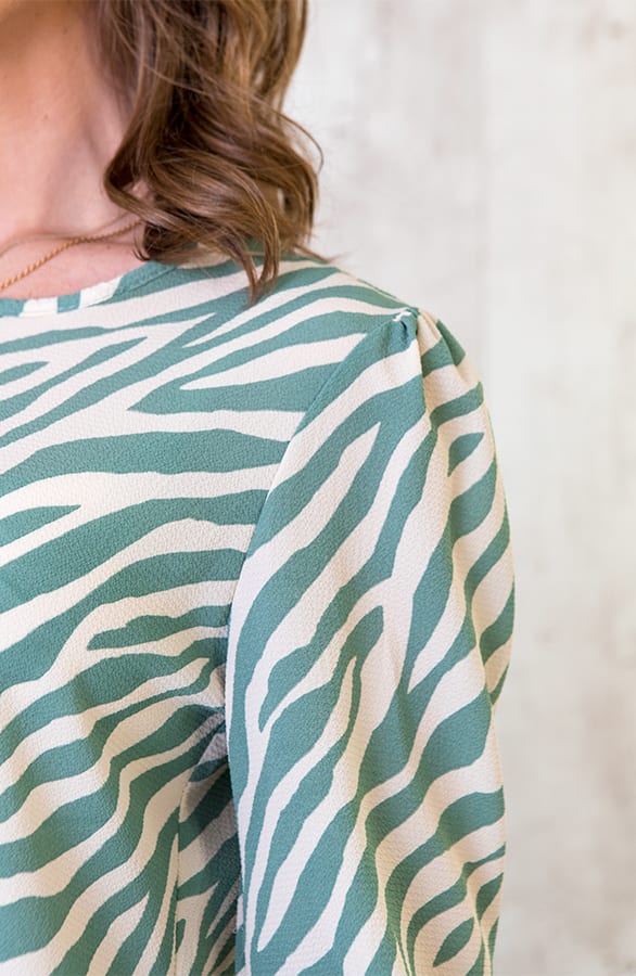 Zebra Blouse Mint – shoparchief, foto 6