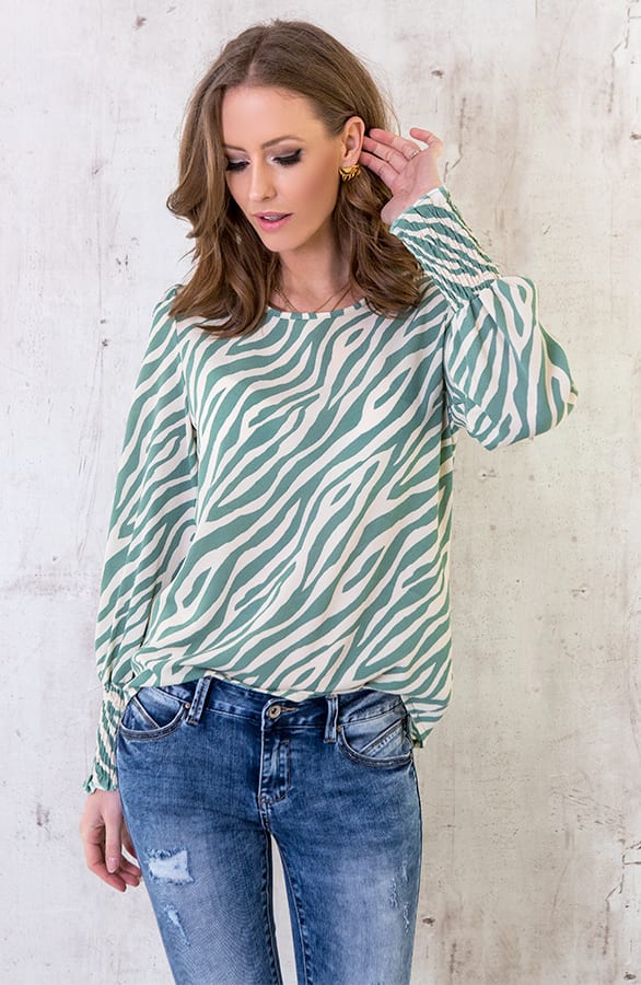Zebra Blouse Mint – shoparchief, foto 7