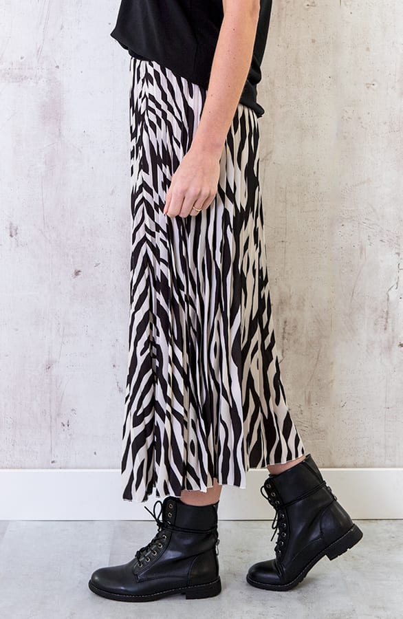 Zebra Plooirok Dames – shoparchief, foto 3