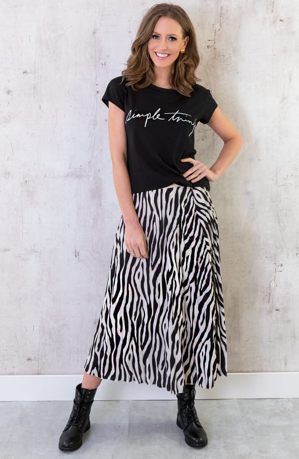 Zebra Plooirok Dames – shoparchief, foto 4