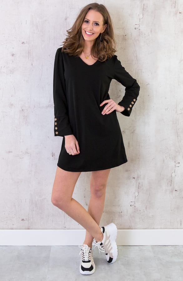 Basic Knopen Tuniek Zwart – shoparchief, foto 1