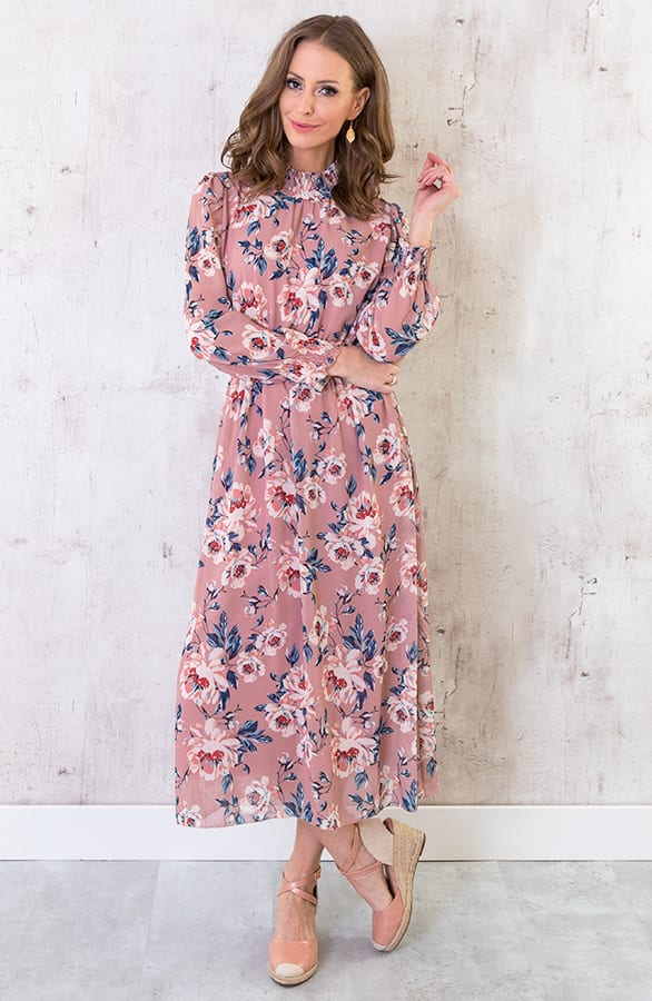Bloemen Coljurk Lang Dames Roze – shoparchief, foto 4