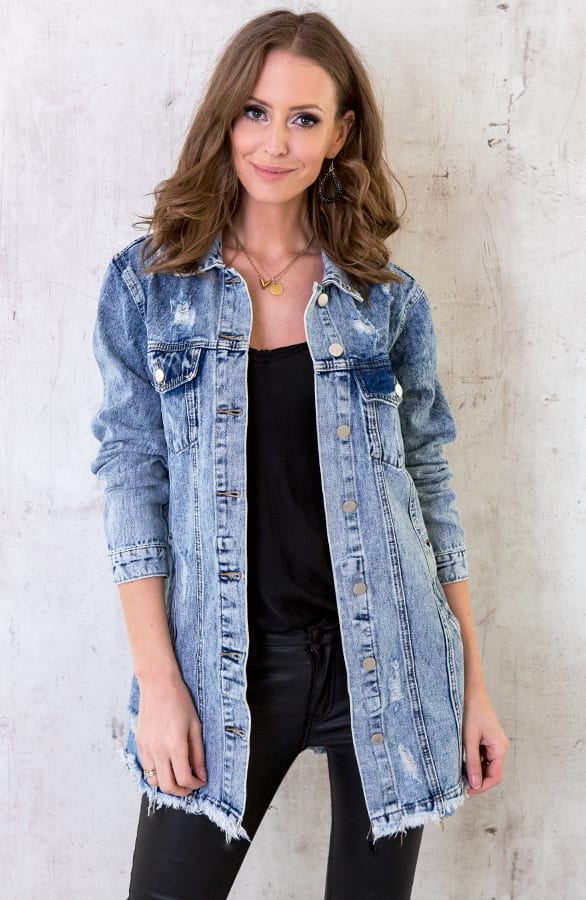 Damaged Spijkerjas Blauw – shoparchief, foto 1