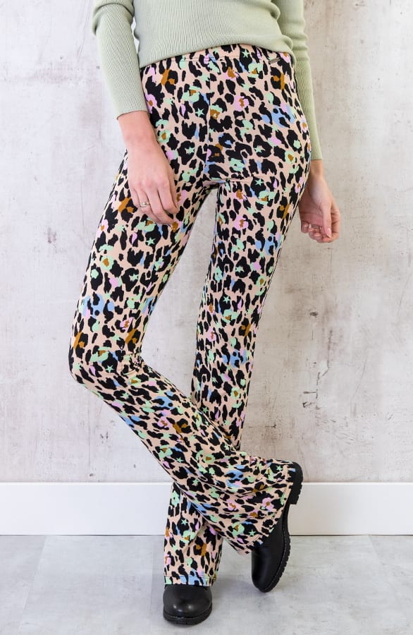 Flared Broek Cheetah Pastel – shoparchief, foto 1
