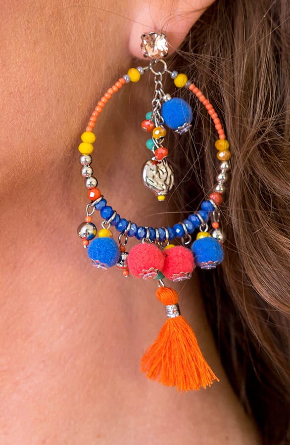 Ibiza Creool Oorbellen Oranje – shoparchief, foto 2
