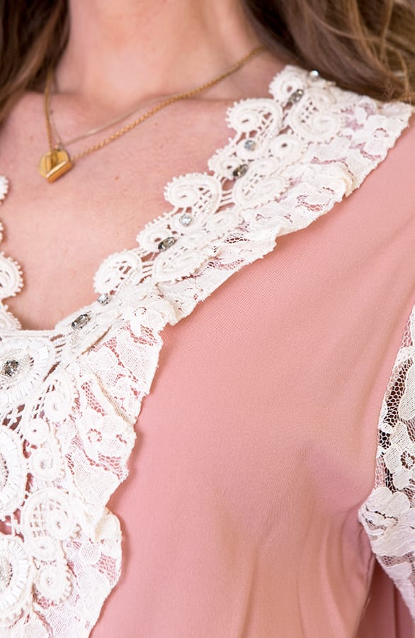 Ibiza Strik Top Oud Roze – shoparchief, foto 5