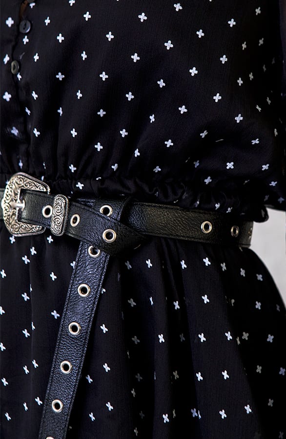 Jurk Print Dames Zwart – shoparchief, foto 6