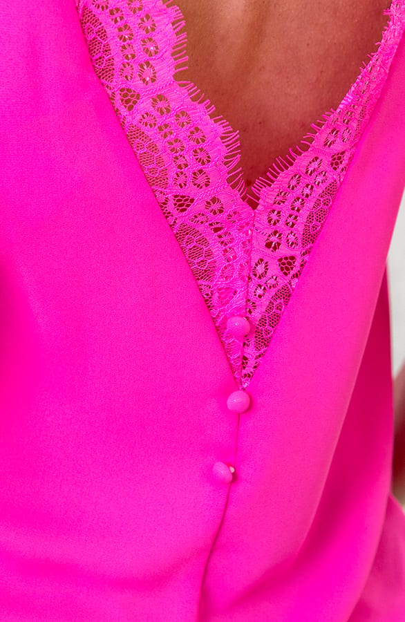 Kanten Top Dames Fuchsia – shoparchief, foto 5