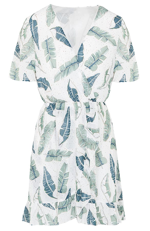 Leaves Jurk Dames Wit – shoparchief, foto 7