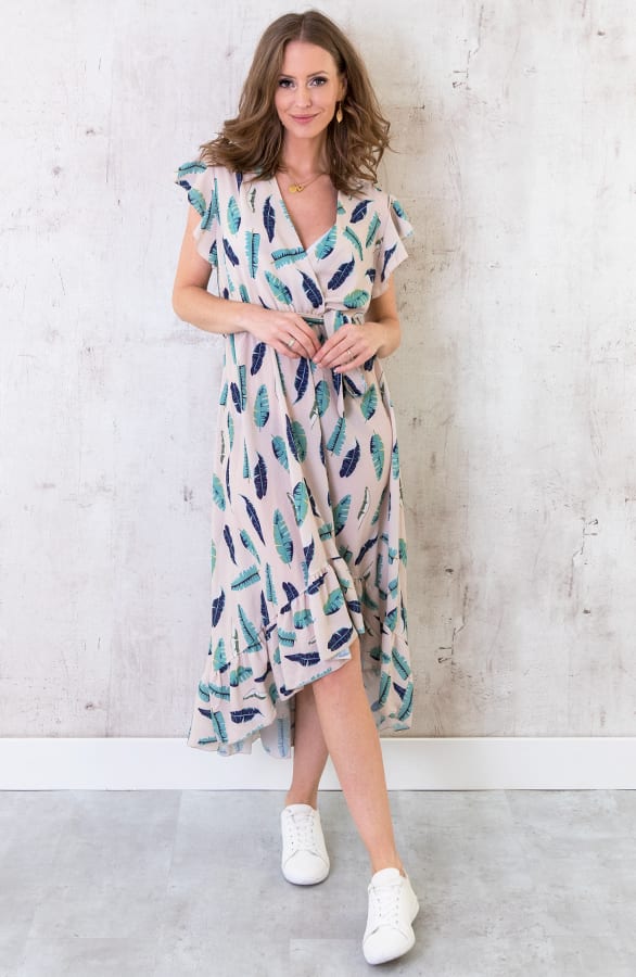 MIdi Veren Jurk Beige – shoparchief, foto 2