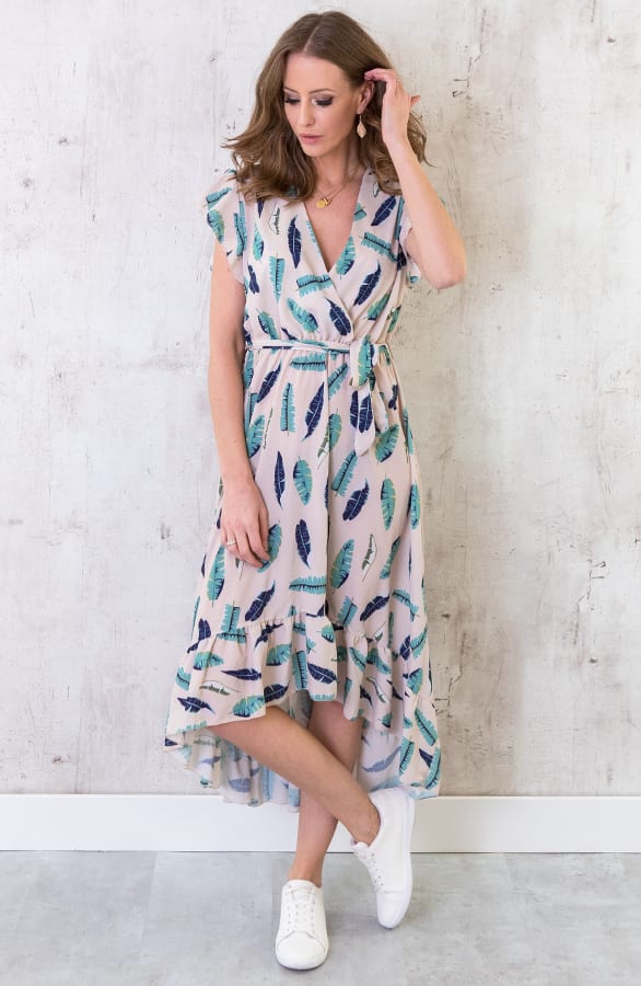 MIdi Veren Jurk Beige – shoparchief, foto 5