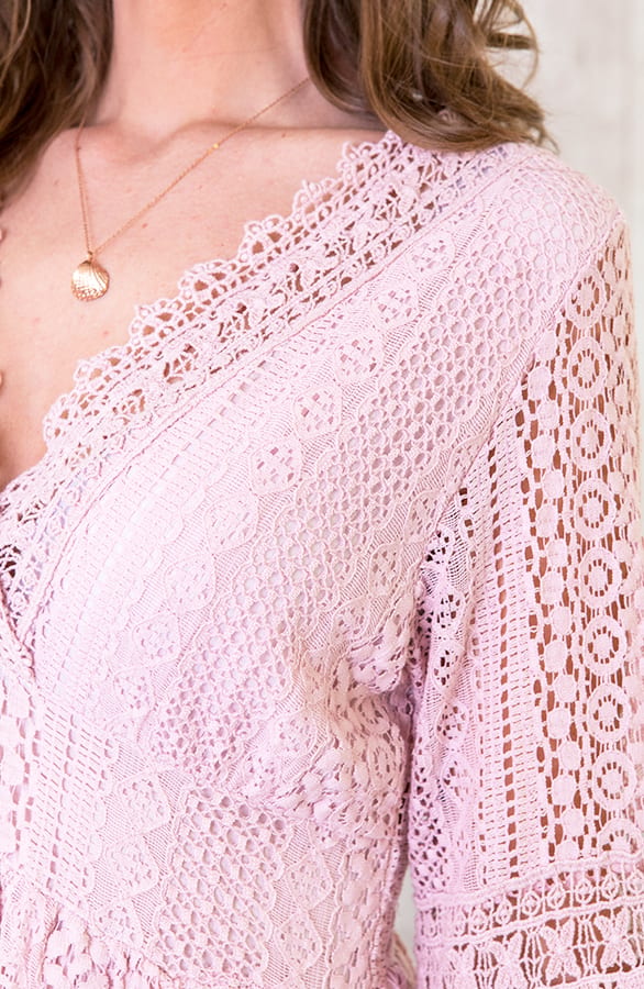 Maxi Kanten Jurk Roze – shoparchief, foto 3