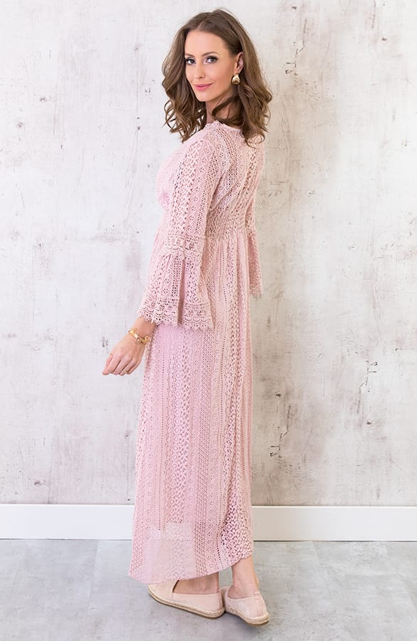 Maxi Kanten Jurk Roze – shoparchief, foto 5