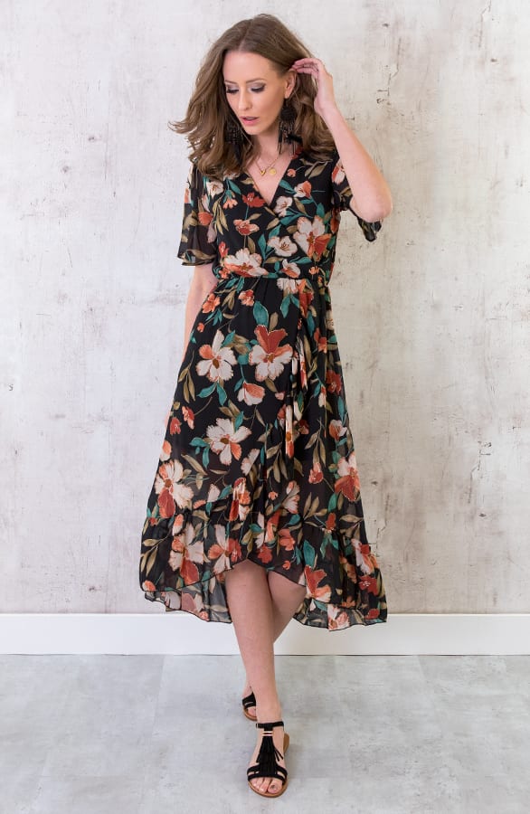 Midi Bloemen Jurk Dames – shoparchief, foto 1