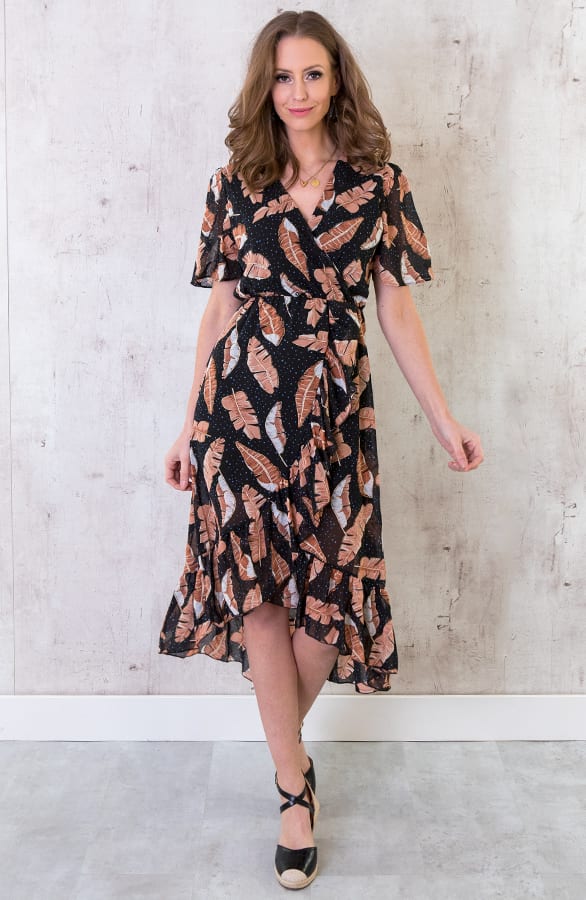 Midi Leaves Jurk – shoparchief, foto 5