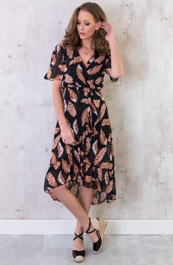Midi Leaves Jurk – shoparchief, foto 3