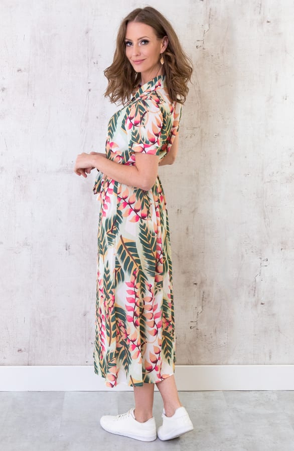 Midi Leaves Jurk Dames – shoparchief, foto 2