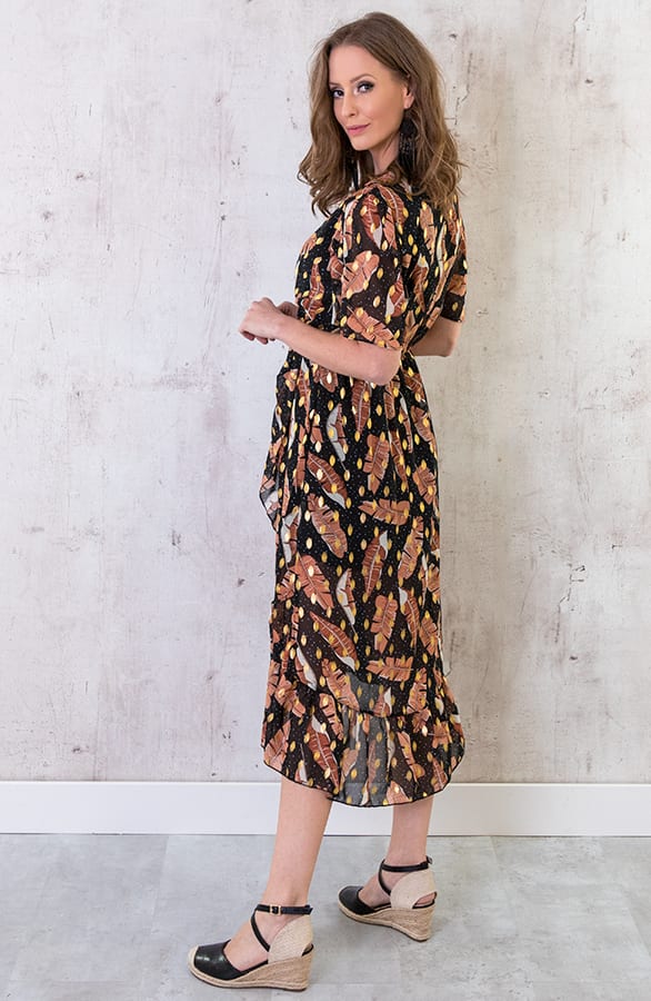 Midi Leaves Jurk Deluxe – shoparchief, foto 2
