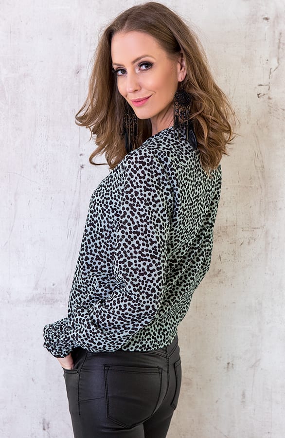 Panter Strik Blouse Mint – shoparchief, foto 4