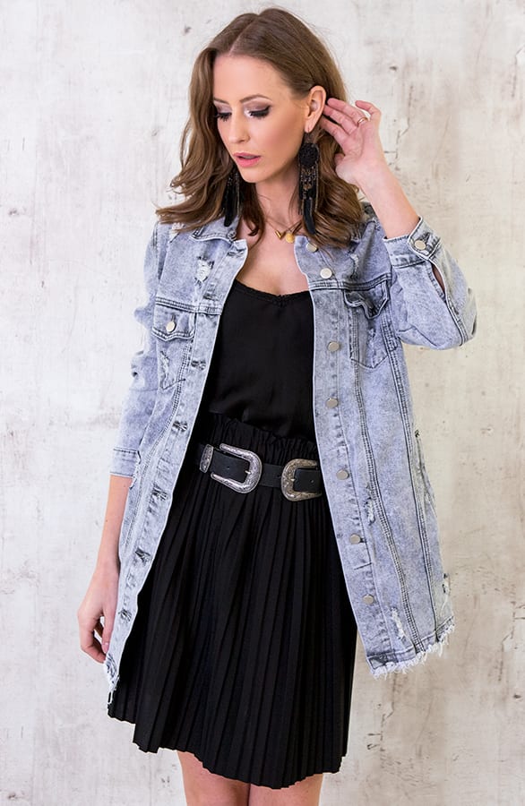 Plisse Rok Dames Zwart – shoparchief, foto 3
