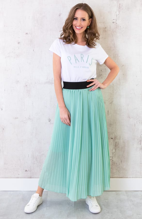 Plooirok Dames Mintgroen – shoparchief, foto 1