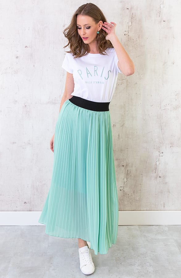 Plooirok Dames Mintgroen – shoparchief, foto 2