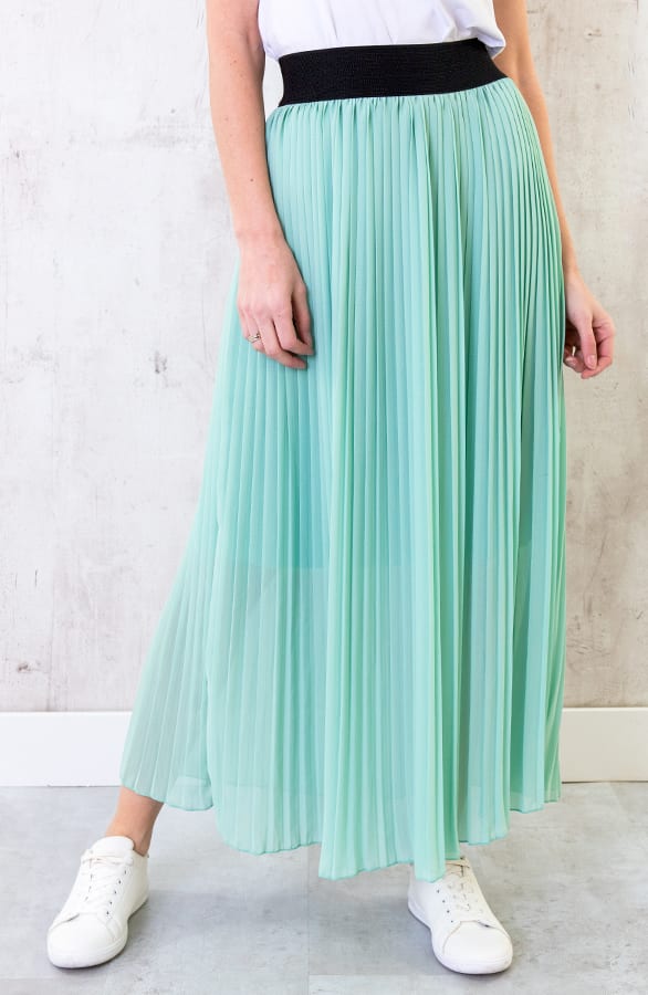 Plooirok Dames Mintgroen – shoparchief, foto 4