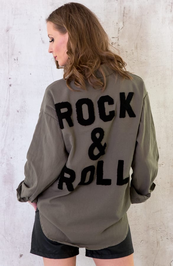 Rock N Roll Blouse Legergroen – shoparchief, foto 1