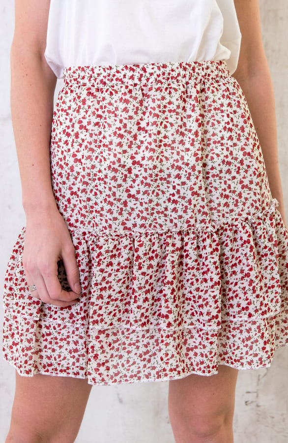 Rozen Laagjes Rok Creme – shoparchief, foto 1